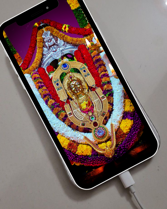 Chowdeshwari Devi Digital Wallpapers – Set of 5 | Mobile Bhakti Backgrounds