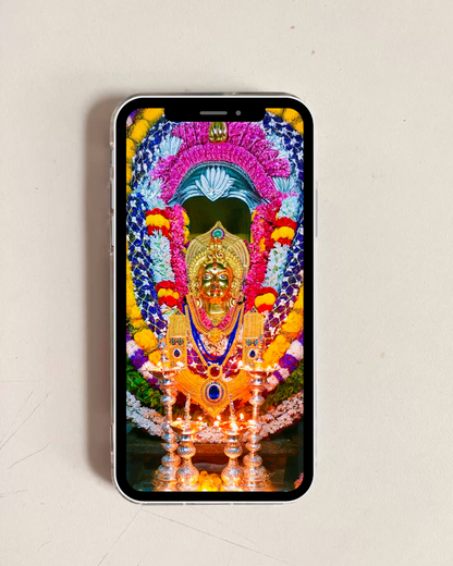 Chowdeshwari Devi Digital Wallpapers – Set of 5 | Mobile Bhakti Backgrounds